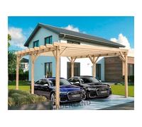 Carport En Bois Lamellé-Collé Nîmes 1000 X 500 Cm - Maderland Multicolore