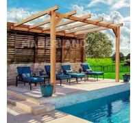 Maderland Pergola adossée Bois - Le Mans, Dimensions 300 x 300 cm, Ancrage Aucun