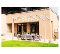Pergola Adossée En Lamellé-Collée Amiens 400 X 400 Cm - Mardeland Multicolore