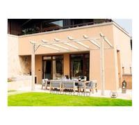 Pergola Adossée En Lamellé-Collée Amiens 400 X 400 Cm - Mardeland Multicolore