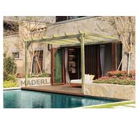 Maderland Pergola en bois adossée - modèle NARBONNE - 420 x 420 cm