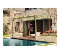 Pergola Adossée En Bois Massif Narbonne 420 X 420 Cm - Maderland Multicolore