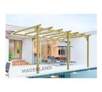 Maderland Pergola en bois adossée - modèle OVIEDO - 510 x 300 cm G