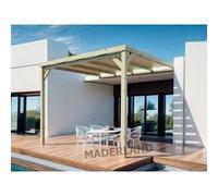 Maderland Pergola en bois adossée semi-couverte - modèle MONTPELLIER - 300 x 300 cm G