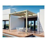 Maderland Pergola en bois adossée semi-couverte - modèle MONTPELLIER - 400 x 400 cm