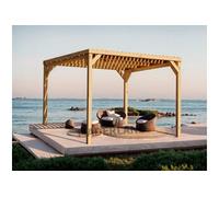 Pergola En Bois Toulouse Avec Toit Semi-Ouvert 600 X 300 Cm - Maderland Multicolore