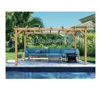 Pergola En Bois Lamellé-Collé Grenoble 300 X 300 Cm - Maderland Multicolore