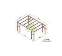 Maderland - Pergola en bois lamellé-collé Granada 600 x 400 cm G