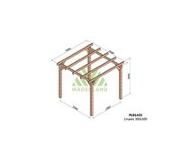 Maderland - Pergola en bois lamellé-collé Linares 300 x 300 cm G