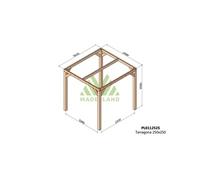 Maderland - Pergola en bois lamellé-collé Tarragona 250 x 250 cm G
