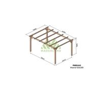 Maderland - Pergola en bois massif Madrid 420 x 300 cm G