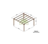 Maderland - Pergola en bois massif Madrid 420 x 420 cm G