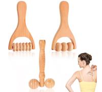 Maderotherapie Kit Complet Cellulite, 3 Pièces Kit Maderotherapie Complet, Palper Rouler Anti Cellulite, Rouleau Massage Anti Cellulite, Drainage Lymphatique, Maderotherapie Ventre