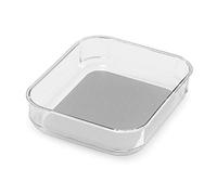 madesmart 96888 Organiseur de poubelle en plastique avec poignée souple 20,3 x 15,2 cm, gris clair