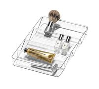 madesmart Grand plateau peu profond avec séparateurs inclinés Transparent