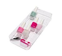 madesmart Petit plateau peu profond avec séparateurs inclinés Transparent