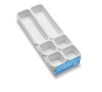 madesmart Value Lot de 9 bacs à emboîter | Value Collection | Rangement polyvalent personnalisable | Durable | Facile à nettoyer | Sans BPA | Blanc