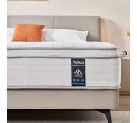 Madevos Matelas hybride de 25,4 cm dans une boîte, mousse à mémoire de forme et ressorts ensachés individuels, sans fibre de verre, doux et respirant, sensation de fermeté moyenne