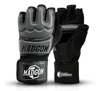 MADGON Gants de Boxe et MMA Professionnels - Gants MMA Qualité Pro - Fabrication Haute Qualité - pour Boxe, Entraînement, Sac de Frappe, Combat Libre, Grappling et Arts Martiaux - Gants Boxe