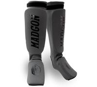 MADGON Protège Tibias Boxe à Ajustement Parfait et Rembourrage Optimal - Protège Tibia Minimisant la Transpiration Protège Tibia Boxe Thaï, et pour Arts Martiaux, MMA, Kickboxing avec Pochette