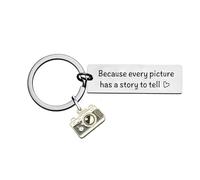 MADHAHEFU Porte-clés pour photographe - Cadeau inspirant pour photographes - Cadeau idéal pour les photographes, Parce que chaque image a une histoire à raconter, taille unique