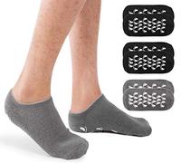 Madholly Lot de 3 paires de chaussettes en gel hydratant pour homme - Chaussettes en gel de spa douces pour réparer les pieds secs, les talons craquelés, les callosités, les peaux rugueuses