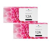 MADIANCE 12A Q2612A Toner Compatible pour Toner HP 12A HP Laserjet 1010 1018 1020 1022 3015 3055 Canon LBP-2900 (Noir, Pack de 2)