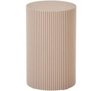 MADIGAN - Bout de canapé Cylindrique Strillé en MDF Strillé Beige - Altobuy Beige G