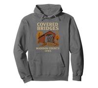 Madison Bridges Chemise Style rétro Motif Pont Couvert de l'Iowa Sweat à Capuche