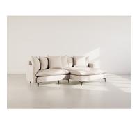 Madison - Canapé d'angle réversible 4 places en tissu texturé - Beige