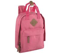 MADISON & DAKOTA canvas mini sac à dos pour tous les jours et dans day pack de rucksack blocs de couleur solide (rose)