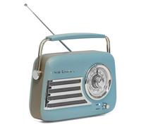 Madison Radio portable Freesound VR40 – Vintage 30W, longue autonomie, Bluetooth, FM – Bleu mat