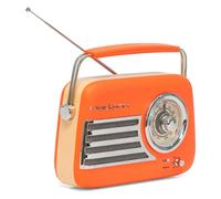 Madison - FREESOUND-VR40OR-MAT - Radio vintage 30W sur batterie longue autonomie - Bluetooth, USB & FM - Orange mat - Vintage, nostalgie, rétro