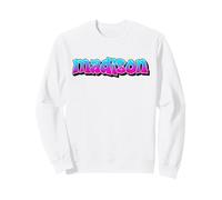 Madison Graffiti Nom personnalisé Bleu Rose Femmes Filles Sweatshirt