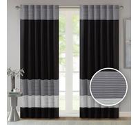 Madison Park Amherst Polyoni perlés fenêtre Panneau 50 x 84, Noir, 127 x 213,4 cm