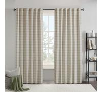 Madison Park Anaheim Rideau à carreaux occultant pour salon et chambre, 1 panneau simple, doublure en polaire à isolation thermique, avec passe-tringle, 127 x 213,4 cm, bleu lin