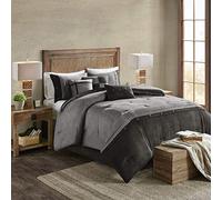 Madison Park Boone Parure de lit 7 pièces Gris King Size