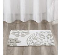 Madison Park Casablanca Médaillon Coton tufté Tapis, Coton, Gris, 20x30