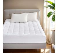 Madison Park Cloud Doux Rembourrage généreux en Peluche de Matelas imperméable Blanc King