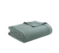 Madison Park Couverture d'été 100% Coton égyptien, légère, Design gaufré Respirant, Douce et Confortable, pour Toutes Les Saisons, pour lit, canapé ou canapé, Bleu Sarcelle, très Grand lit (274,3 x