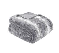 Madison Park Couverture douce en fausse fourrure rversible en peluche - Dcoration d'intrieur - Luxueusement douce - Toutes saisons - Couvertur