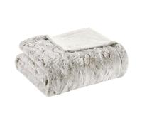 Madison Park Couvre-lit surdimensionné en Fausse Fourrure, Polyester, Motif léopard des neiges, 60 x 70 cm