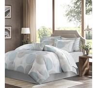 Madison Park Essentials Knowles Lit complète et de Feuille, Aqua, complète