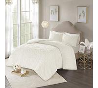 Madison Park Laetitia 3 pièces Coton Chenille de Couette Médaillon King/Cal King Ivoire