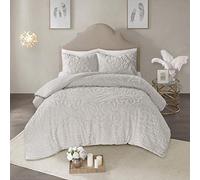 Madison Park Laetitia Parure de lit bohème en Coton tufté Chenille avec Motif médaillon, Style Shabby Chic, Toutes Saisons, pour très Grand littrès Grand lit californien (264,2 x 233,7 cm), Motif