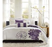 Madison Park Lola 6 pièces Housse de Couette de Taille Couleur, Gris/Violet, Full/Queen