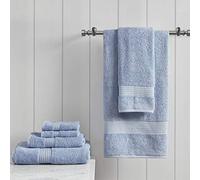 Madison Park Lot de 6 Serviettes de Bain 100% Coton Bio de qualité hôtelière et Spa, très absorbantes, séchage Rapide, Comprend pour la Douche, Le Lavage des Mains et Le Visage, Plusieurs Tailles,