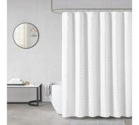 Madison Park Metro MP70-6707 - Rideaux de Bain tissés texturés à Clips - 183 x 183 cm - Blanc