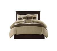 Madison Park Parure de lit Alternative en Duvet Toutes Saisons, taies d'oreiller Assorties, Oreiller décoratif, Polyester, Naturel, Grand lit