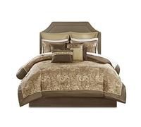 Madison Park Parure de lit Alternative hypoallergénique Toutes Saisons, Polyester, Marron, Grand lit